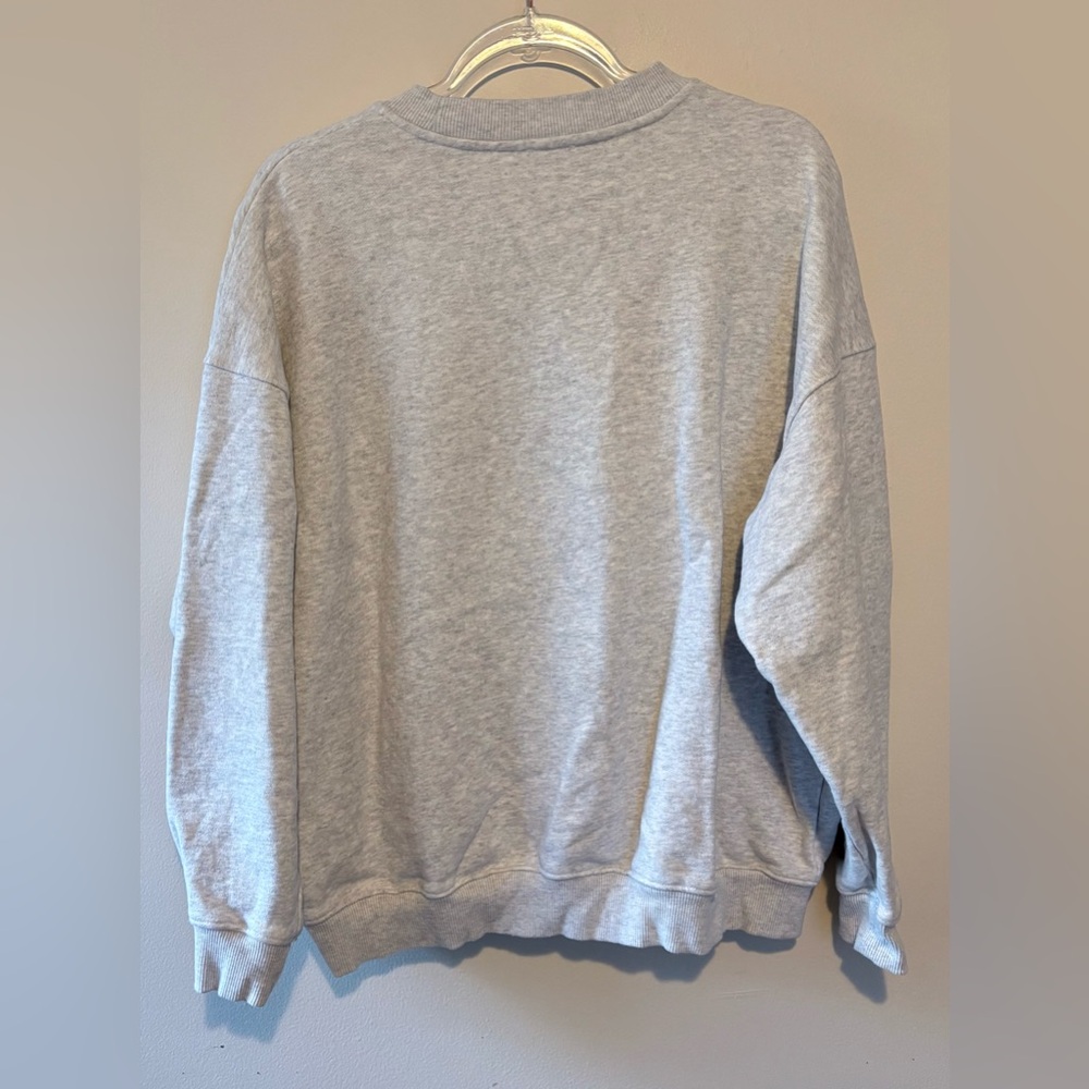 Adanola Sport Crewneck Sweatshirt in Light Gray with Black Lettering - Picture 7 of 8